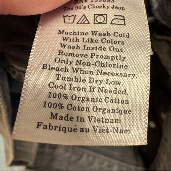 2/40 Everlane The 90’s Cheeky Jean in Grey - 25 Crop - Picture 6 of 9